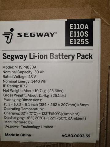 Nieuwe batterij voor Segway elektrische scooter