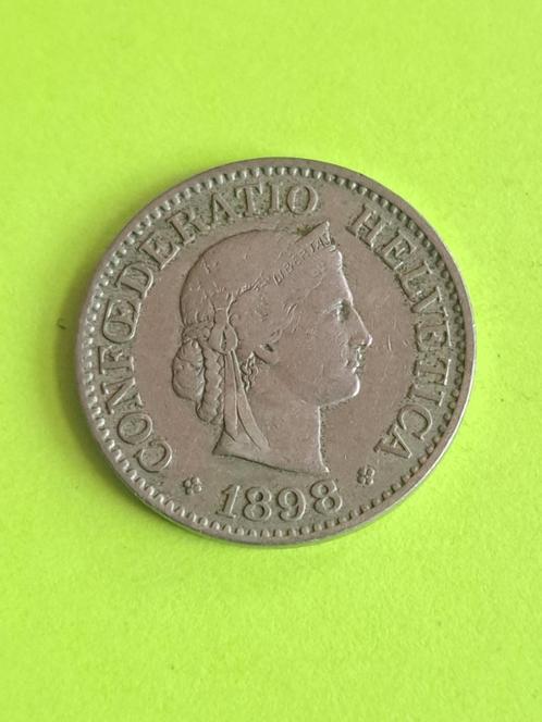 1898 Zwitserland 10 rappen, schaars, Postzegels en Munten, Munten | Europa | Niet-Euromunten, Losse munt, Overige landen, Verzenden