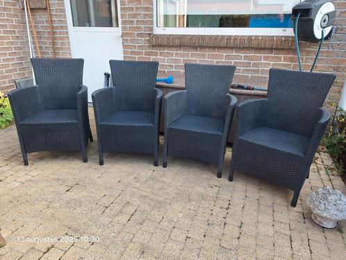 4x tuinstoelen van Allibert, Tuin en Terras, Tuinstoelen, Zo goed als nieuw, Rotan, Ophalen