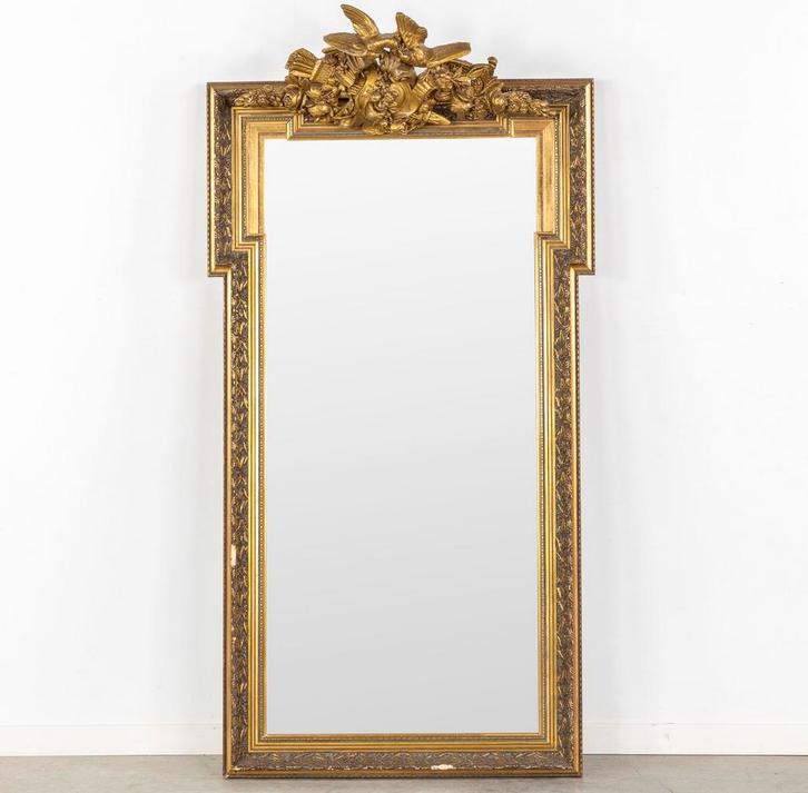 Prachtige Antieke Wandspiegel (begin 19de eeuw), Antiek en Kunst, Antiek | Spiegels, Ophalen