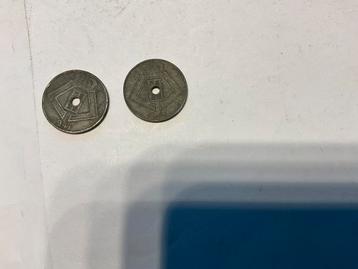 2 Muntstukken: België, 2de Wereldoorlog beschikbaar voor biedingen