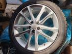 Set 4 alu velgen + banden, Auto-onderdelen, Banden en Velgen, Ophalen, Gebruikt, 17 inch, Band(en)
