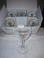6 oude kristallen glazen Westmalle, nieuwstaat, Ophalen of Verzenden, Nieuw, Bierglas