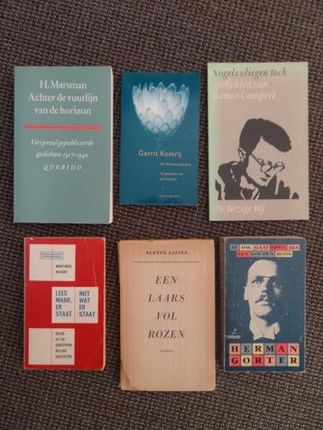 Poëzie pakket van 6 boeken; gedichten Nijhoff en H. Marsman beschikbaar voor biedingen