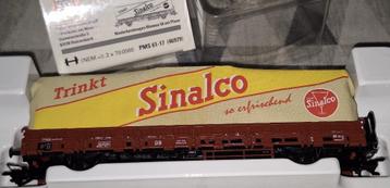 Märklin HO 46979 lageboordwagen van de DB "Sinalco", Enlèvement ou Envoi, Comme neuf, Wagon, Märklin