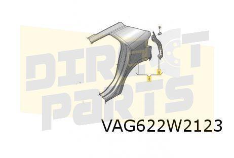 Audi A1 (11/18-) (GBA) achterscherm Links Origineel! 82G8098, Auto-onderdelen, Carrosserie, Spatbord, Audi, Nieuw, Verzenden
