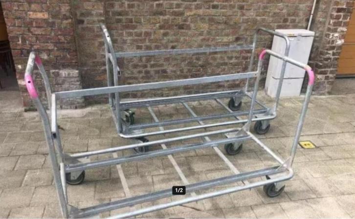 heavy duty transportkar galvaniser, Doe-het-zelf en Bouw, Transportwagens, Gebruikt, Transportkar, Ophalen