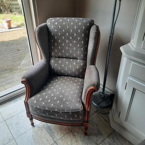 Bergere stoel,als nieuw, volledig professioneel gestoffeerd, Huis en Inrichting, Fauteuils, Zo goed als nieuw, Stof, Ophalen of Verzenden