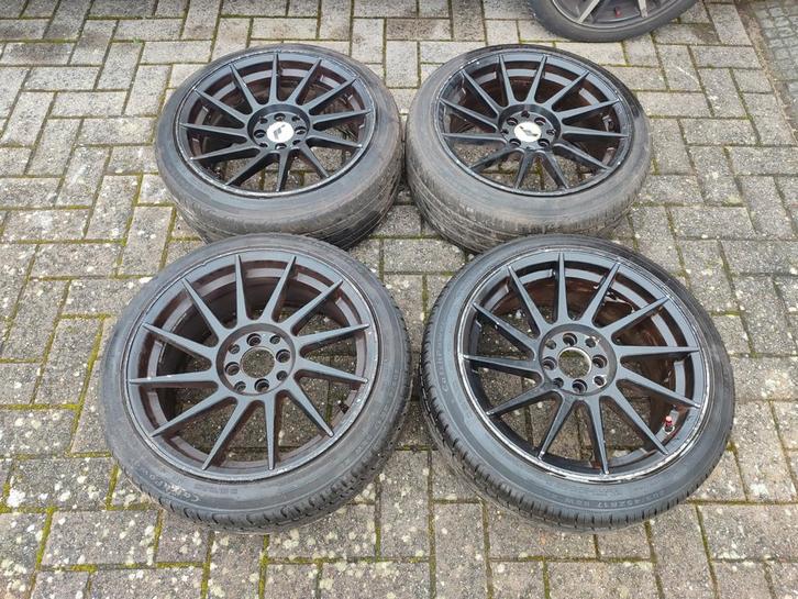17inch jr22 velgen 4x100/4x114.3, Auto-onderdelen, Banden en Velgen, Band(en), Ophalen