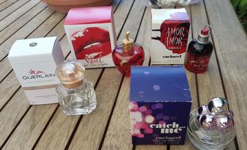 Lot 6 flacons VIDES parfums avec leur boîte à collectionner beschikbaar voor biedingen