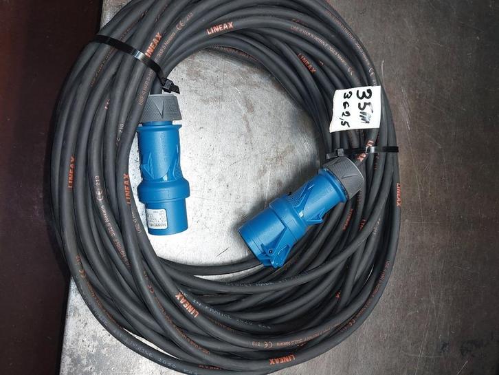 35m Nieuwe soepele kabel 3G2.5mm² met CEE stekkers, Caravans en Kamperen, Caravanaccessoires, Nieuw, Ophalen of Verzenden