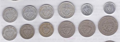 Lot van 12 Cubaanse munten - jaar 1946-1978, Postzegels en Munten, Munten | Amerika, Losse munt, Midden-Amerika, Ophalen of Verzenden