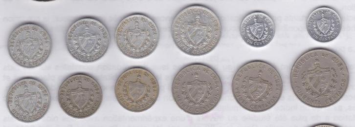 Lot van 12 Cubaanse munten - jaar 1946-1978, Postzegels en Munten, Munten | Amerika, Losse munt, Midden-Amerika, Ophalen of Verzenden