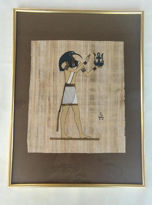 kunstwerk Egyptische god Thoth, Antiek en Kunst, Kunst | Litho's en Zeefdrukken, Ophalen