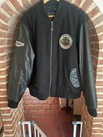Varsity football jas met echt lederen mouwen!!!! Maat XL, Kleding | Heren, Ophalen, Maat 56/58 (XL)
