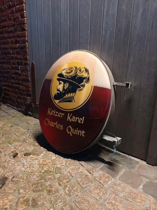 Lichtpaneel Keizer Karel, Verzamelen, Biermerken, Gebruikt, Ophalen
