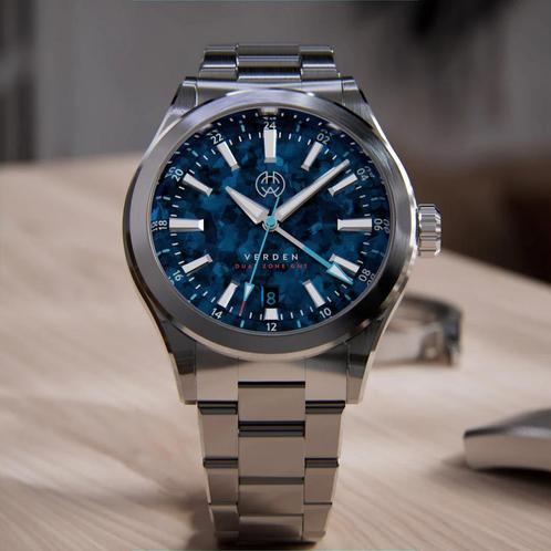Henry Archer Verden GMT Artemis Blue Titanium, Handtassen en Accessoires, Horloges | Heren, Nieuw, Polshorloge, Staal, Staal, Ophalen of Verzenden