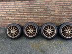 JR Wheels JR28 Velgen 16 Inch 7J ET40 4x100 Bronze, Auto-onderdelen, Banden en Velgen, Ophalen, 16 inch, Band(en), Personenwagen