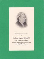 DP Madame Auguste Callens (Adel), Verzamelen, Bidprentjes en Rouwkaarten, Verzenden, Bidprentje