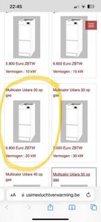 luchtverwarmingsketel Mulicalor Udara 20kw op gas., Doe-het-zelf en Bouw, Ophalen