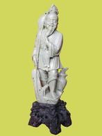 Mooie jade Chinese visser 45cm., Antiek en Kunst, Ophalen