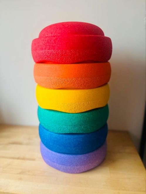 6st rainbow stapelstein, Kinderen en Baby's, Speelgoed | Bouwstenen, Zo goed als nieuw, Overige merken, Ophalen of Verzenden