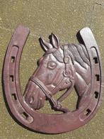 SUPERBE FER A CHEVAL MURAL DECORATIF EN FONTE PATINEE, Enlèvement ou Envoi, Neuf