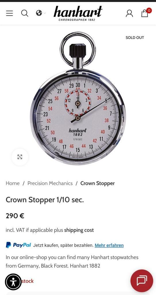 2 stopwatch hanhart 1882, Handtassen en Accessoires, Horloges | Antiek, Ophalen