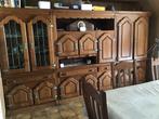 Eiken wandkast ongeveer 190 cm hoog en 390 cm lang, Ophalen, Gebruikt