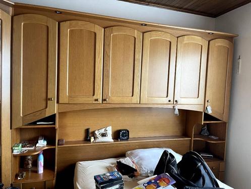 slaapkamer - model brug - vol eiken, Huis en Inrichting, Slaapkamer | Complete slaapkamers, Zo goed als nieuw, Tweepersoons, Ophalen