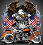 Eagle Motorbike USA sticker, Collections, Autres types, Envoi, Neuf