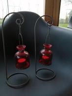2 theelichthouders rood NIEUW, Ophalen, Nieuw, Rood
