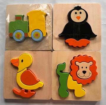 4 houten puzzels beschikbaar voor biedingen