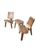 tuinsetje suar hout 2 stoelen 1 tafeltje, Jardin & Terrasse, Ensembles de jardin, Chaise, 2 places, Bois, Enlèvement ou Envoi