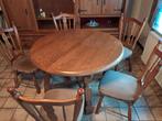 Zware uitklapbare eiken tafel met 5 stoelen., Ophalen