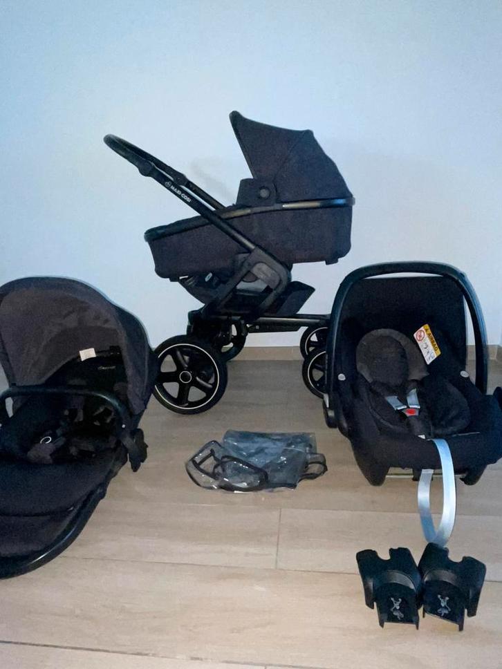 Maxi -Cosi Nova 4 Nomad Black, ensemble 3 en 1, Enfants & Bébés, Buggys, Comme neuf, Maxi-Cosi, Protection de pluie, Dossier réglable
