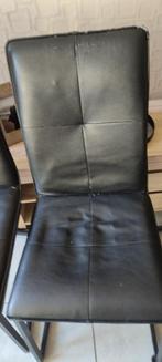 06 stoelen te koop Zeer stevig metalen frame. Comfortabel, m, Huis en Inrichting, Stoelen, Gebruikt, Zwart, Ophalen of Verzenden