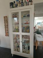 Vitrinekast hout met glazen deuren, Huis en Inrichting, Kasten | Vitrinekasten, Ophalen, Met deur(en), Glas, 50 tot 100 cm