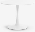 Witte ronde tafel, Huis en Inrichting, Ophalen, Gebruikt, Rond, 50 tot 100 cm