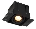 Inbouwspots Lucide Trimless 2x zwart IP20 / GU10, Ophalen, Nieuw, Minder dan 50 watt, Armatuur