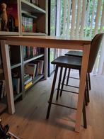 Keukentafel hoog model met 2 barstoel., Huis en Inrichting, Tafels | Statafels, Zo goed als nieuw, Ophalen