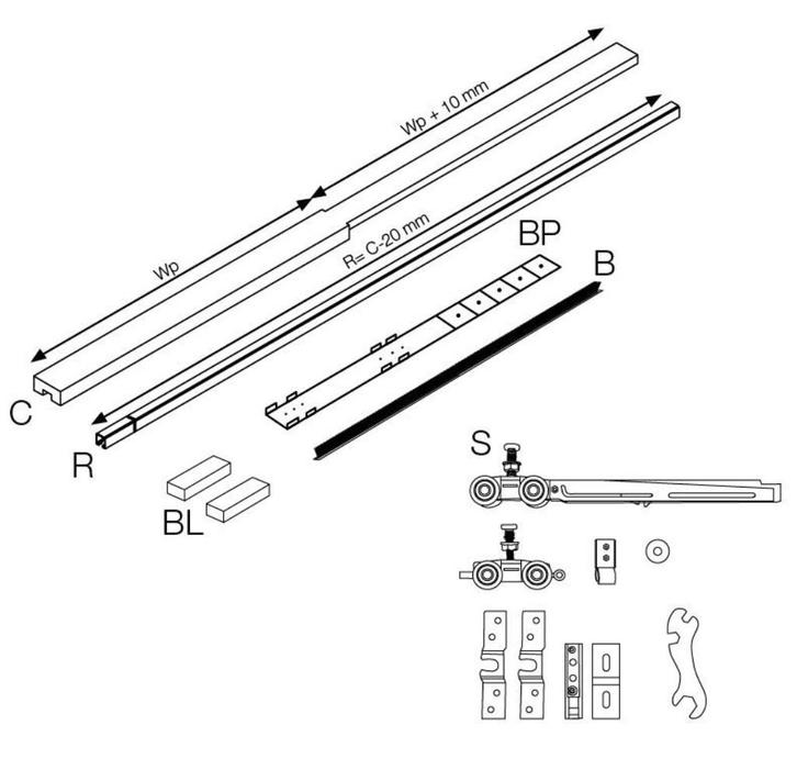 4x Xinnix X5-0930B.75 Box 2 (wand 75mm, deur 930mm), Doe-het-zelf en Bouw, Deuren en Vliegenramen, Nieuw, Binnendeur, Minder dan 80 cm