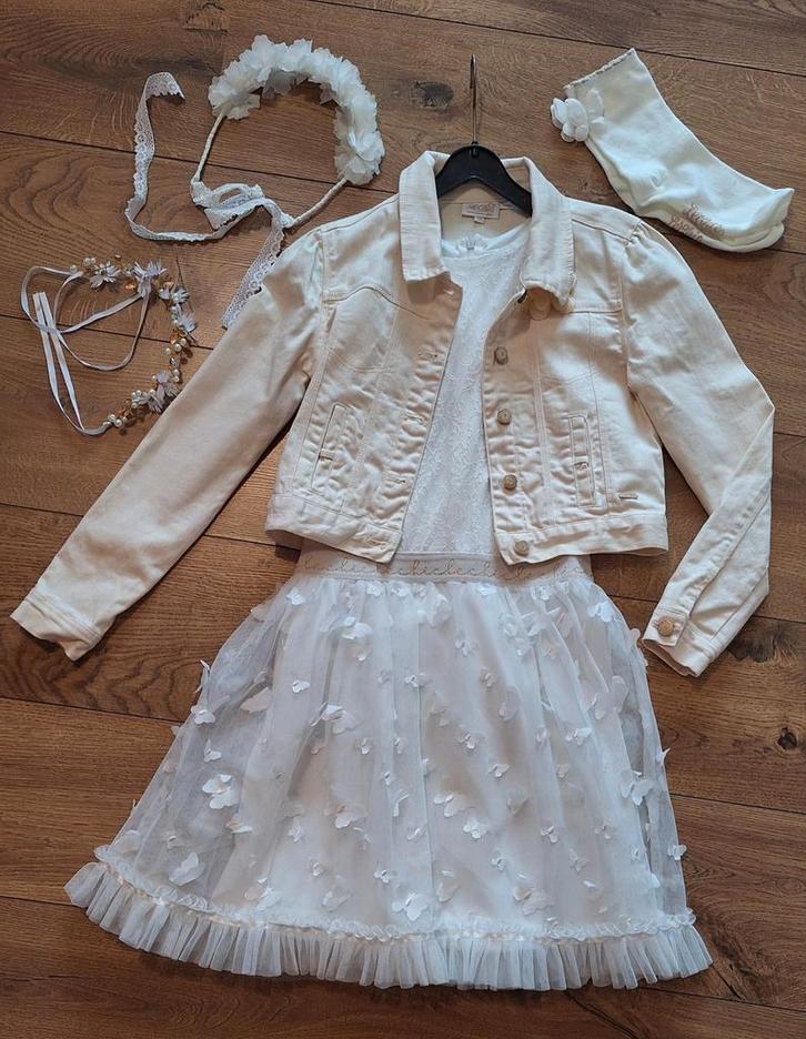 Communiekleed Le Chic mt 152, Kinderen en Baby's, Kinderkleding | Maat 152, Zo goed als nieuw, Meisje, Jurk of Rok, Ophalen of Verzenden