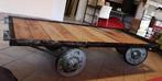 fabriekskar - salontafel - industrieel object, Huis en Inrichting, Ophalen, Gebruikt, Metaal, Industrieel