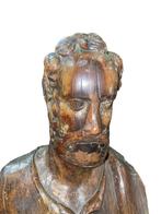 Sint Peter 16e eeuw in gesneden eikenhout — Vlaams werk, Antiek en Kunst, Ophalen