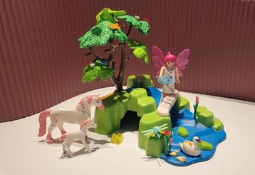 Playmobile waterval met fee en dieren beschikbaar voor biedingen
