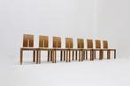 Ensemble de 8 chaises de salle à manger italiennes vintage, Enlèvement ou Envoi