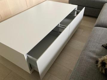 Maatgemaakte (salon)tafel - volledig in MDF - mat wit beschikbaar voor biedingen