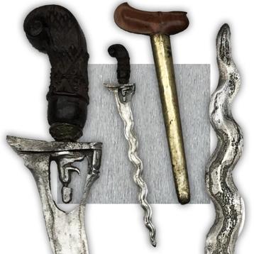 🚨ZELDZAAM 1850: SHORT SABER KRISS INDONESIA XIX ORIGINEEL beschikbaar voor biedingen