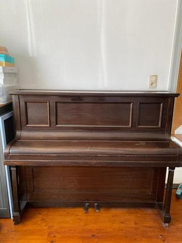 Oude Challen upright piano., Muziek en Instrumenten, Ophalen, Gebruikt, Bruin, Piano
